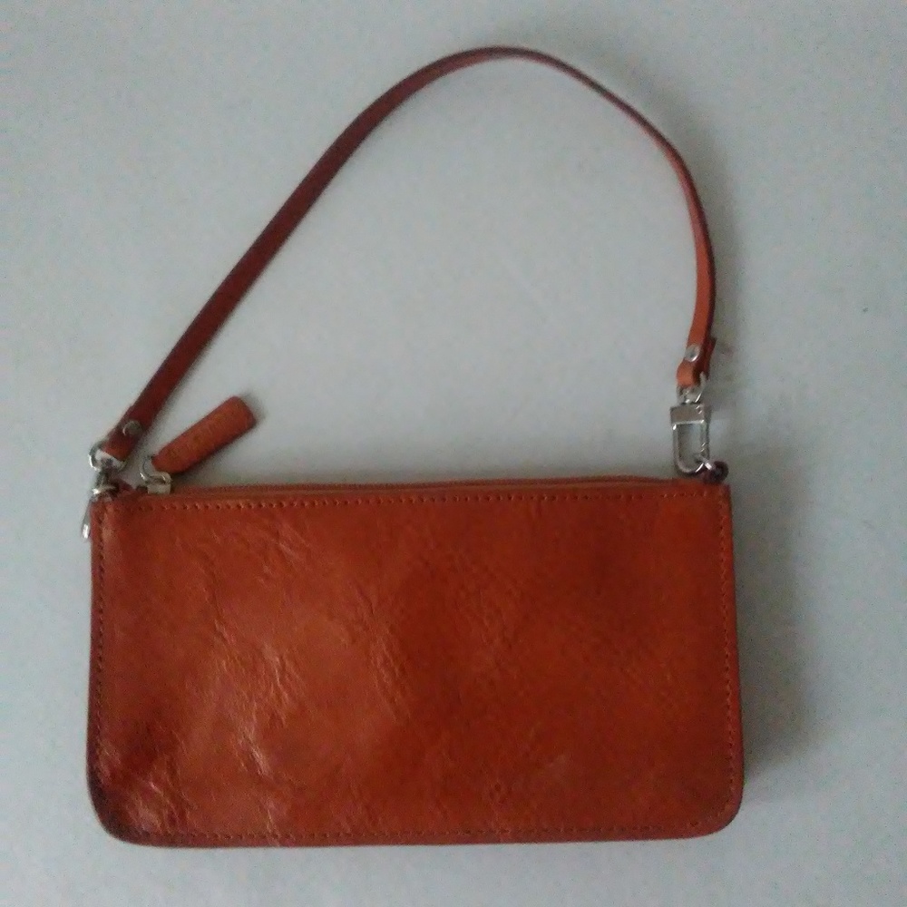 Leather Wristlet Mini Purse